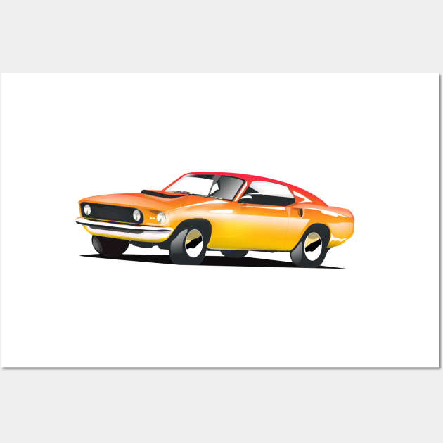 Vintage American Car Wall Art by nickemporium1